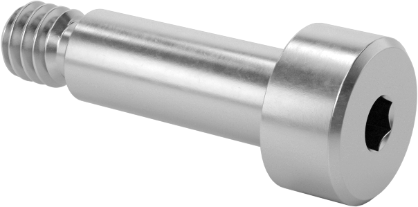 18-8 Paslanmaz Çelik Diş Kilitlemeli Omuzlu Vida, 3/16" Omuz Çapı, 1/2" Omuz Uzunluğu, 8-32 Diş