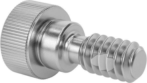 18-8 Paslanmaz Çelik Diş Kilitlemeli Omuzlu Vida, 1/4" Omuz Çapı, 1/8" Omuz Uzunluğu, 10-24 Diş