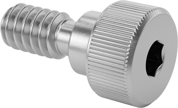 18-8 Paslanmaz Çelik Diş Kilitlemeli Omuzlu Vida, 1/4" Omuz Çapı, 1/8" Omuz Uzunluğu, 10-24 Diş