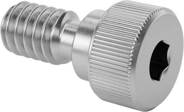 18-8 Paslanmaz Çelik Diş Kilitlemeli Omuzlu Vida, 5/16" Omuz Çapı, 1/8" Omuz Uzunluğu, 1/4"-20 Diş