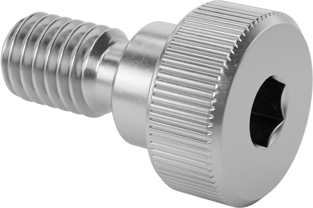18-8 Paslanmaz Çelik Diş Kilitlemeli Omuzlu Vida, 1/2" Omuz Çapı, 1/4" Omuz Uzunluğu, 3/8"-16 Diş