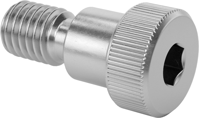 18-8 Paslanmaz Çelik Diş Kilitlemeli Omuzlu Vida, 5/8" Omuz Çapı, 1/2" Omuz Uzunluğu, 1/2"-13 Diş