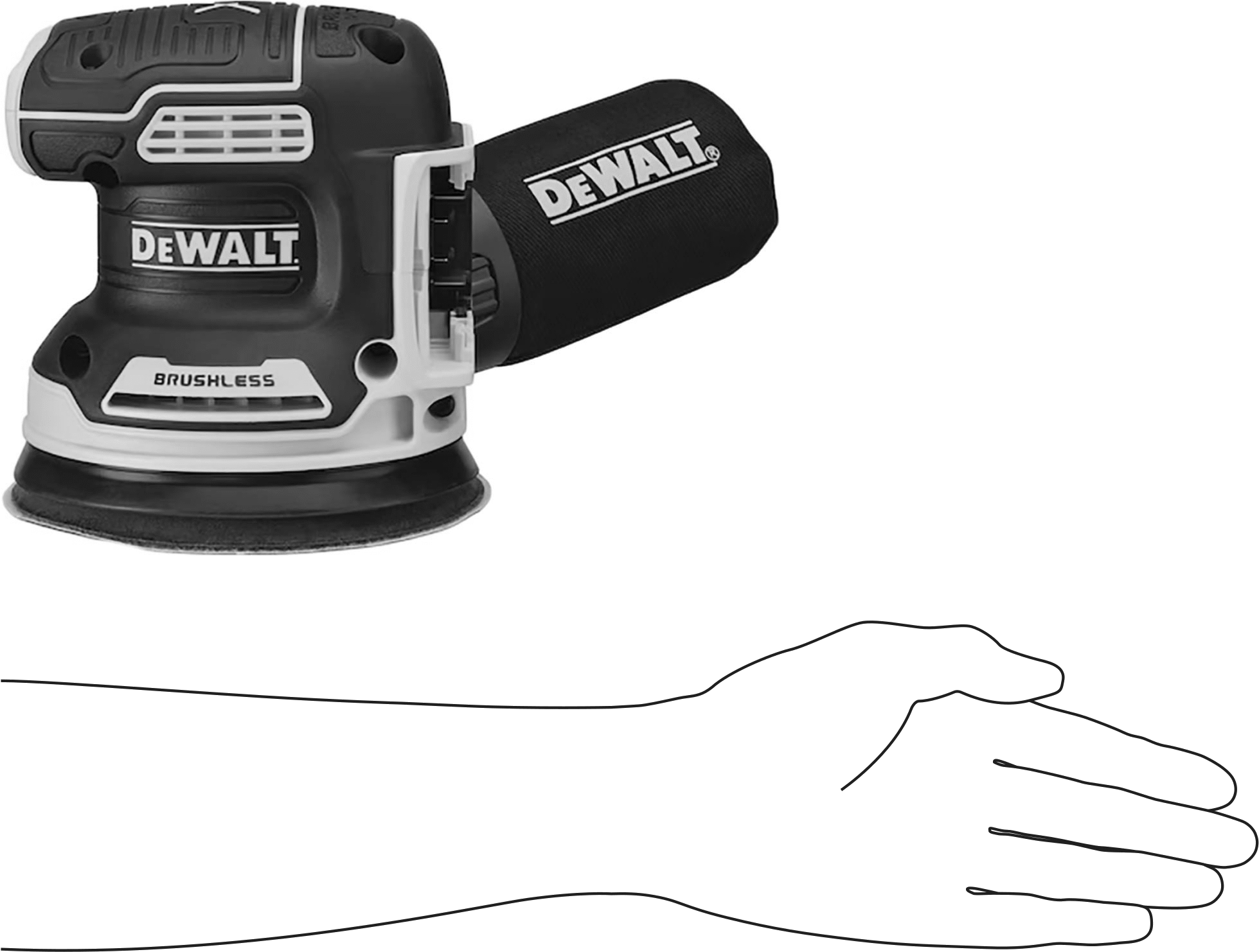 Akülü Dönme Yapmayan Disk Zımpara Makinesi, DeWalt Model Numarası Dcw210B