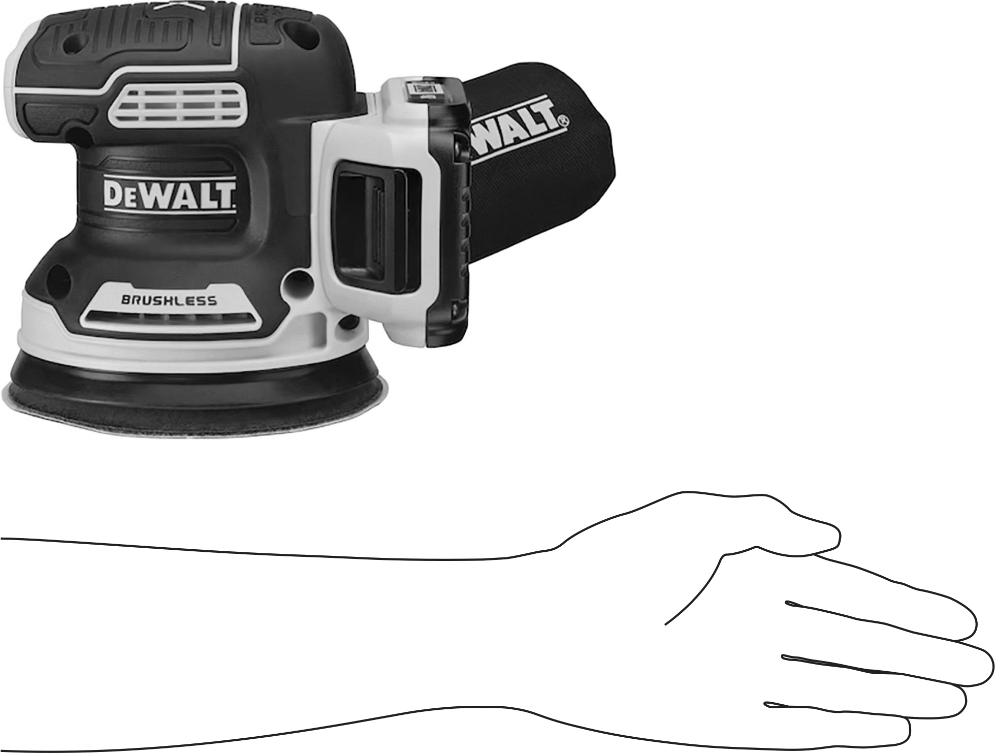 Akülü Dönme Yapmayan Disk Zımpara Makinesi, DeWalt Model Numarası Dcw210D1