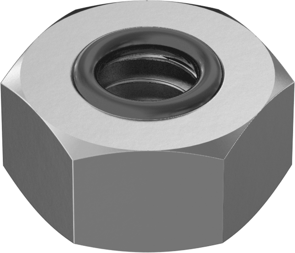 18-8 Paslanmaz Çelik Altıgen Sızdırmazlık Somunu, 1/4"-20 Diş Boyutu