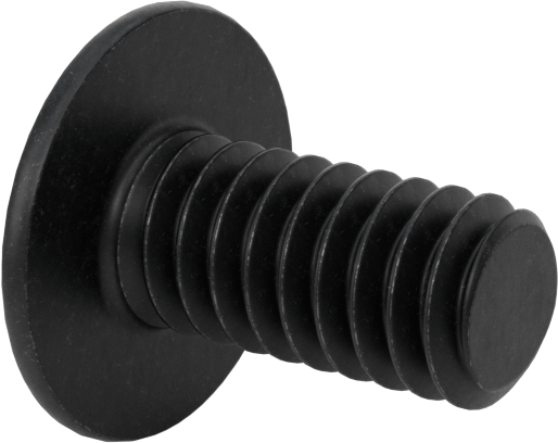 Siyah Oksit Flanşlı Düğme Başlı Altıgen Soketli Vida, Alaşımlı Çelik, 1/4"-20 Diş Boyutu, 1/2" Uzunluk