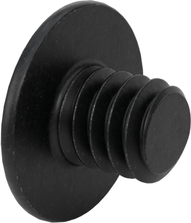 Siyah Oksit Flanşlı Düğme Başlı Altıgen Soketli Vida, Alaşımlı Çelik, 1/4"-20 Diş Boyutu, 1/4" Uzunluk