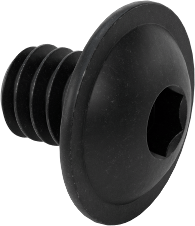 Siyah Oksit Flanşlı Düğme Başlı Altıgen Soketli Vida, Alaşımlı Çelik, 1/4"-20 Diş Boyutu, 5/16" Uzunluk