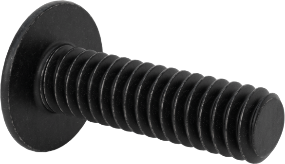 Siyah Oksit Flanşlı Düğme Başlı Altıgen Soketli Vida, Alaşımlı Çelik, 1/4"-20 Diş Boyutu, 7/8" Uzunluk