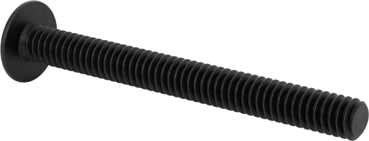 Siyah Oksit Flanşlı Düğme Başlı Altıgen Soketli Vida, Alaşımlı Çelik, 1/4"-20 Diş Boyutu, 2-1/2" Uzunluk