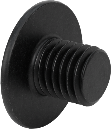 Siyah Oksit Flanşlı Düğme Başlı Altıgen Soketli Vida, Alaşımlı Çelik, 1/4"-28 Diş Boyutu, 1/4" Uzunluk