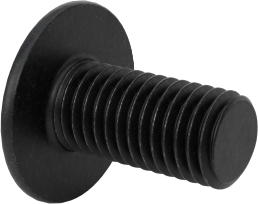 Siyah Oksit Flanşlı Düğme Başlı Altıgen Soketli Vida, Alaşımlı Çelik, 1/4"-28 Diş Boyutu, 1/2" Uzunluk