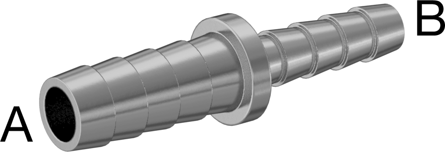 Çinko Kaplı Çelik Dikenli Hortum Bağlantı Elemanı, Hava ve Su için, 1/4“ x 1/8” İç Çaplı Hortum için Redüktör