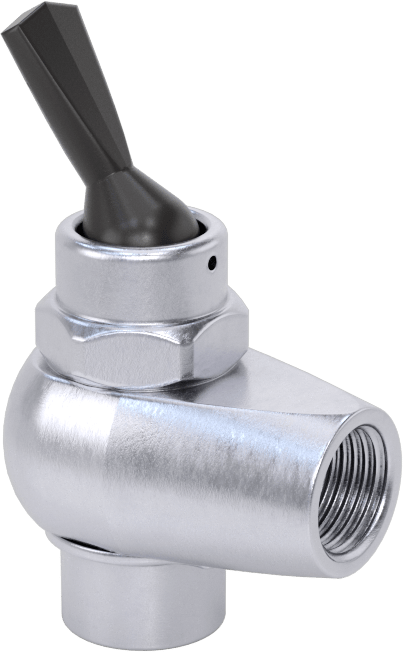 Döner Dişli Açma/Kapama Vanası, Toggle Anahtarlı, 1/8 NPT Dişi
