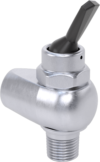 Döner Dişli Açma/Kapama Vanası, Toggle Anahtarlı, 1/8 NPT Erkek x 1/8 NPT Dişi