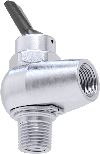 Döner Dişli Açma/Kapama Vanası, Toggle Anahtarlı, 1/8 NPT Erkek x 1/8 NPT Dişi