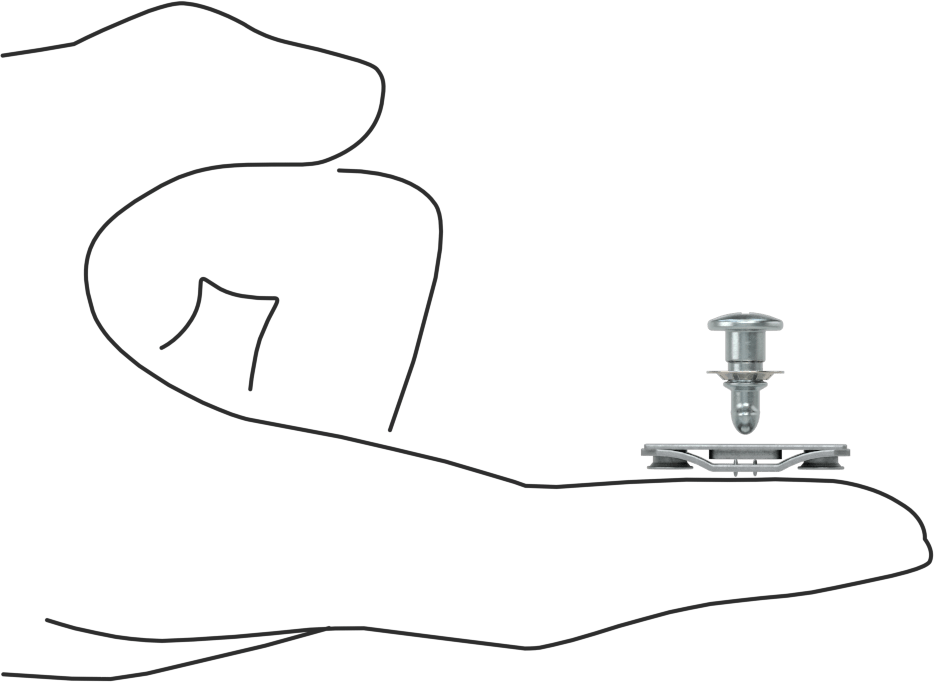 Çinko Kaplı Çelik Çeyrek Dönüşlü Sabit Panel Vidası, Perçin Montajlı Somunlu, Phillips, 0,21“-0,23” Toplam Kalınlık için