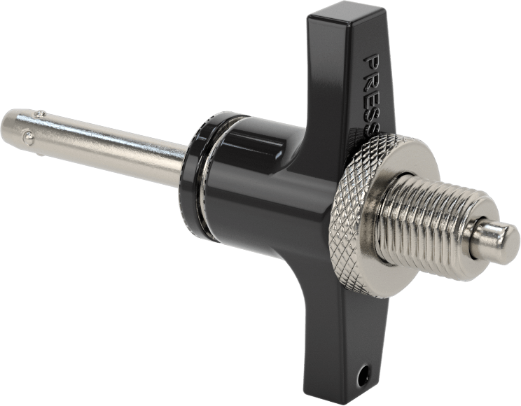 Uzunluğu Ayarlanabilir Kilitli Hızlı Açma Pimi, 1/4" Çap, 1-1/4“ ila 1-3/4” Kullanılabilir Uzunluk