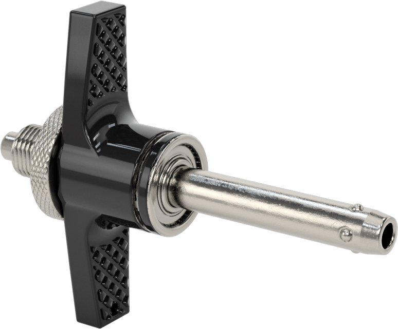Uzunluğu Ayarlanabilir Kilitli Hızlı Açma Pimi, 3/8" Çap, 1-3/4“ ila 2-1/4” Kullanılabilir Uzunluk
