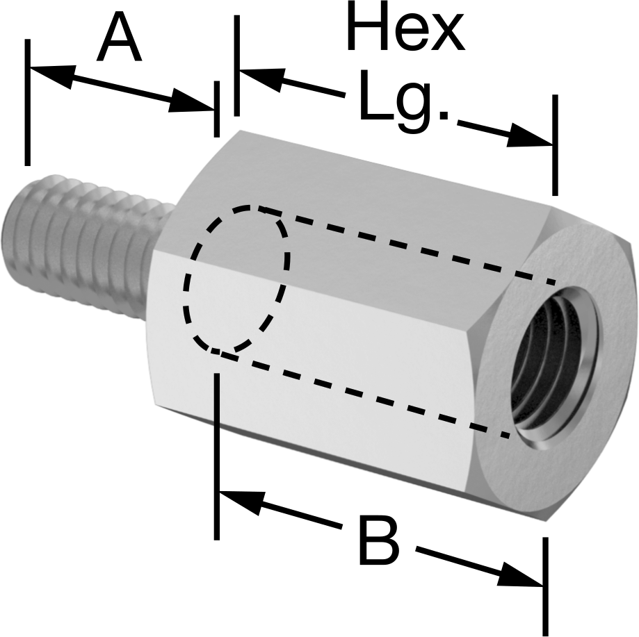 316 Paslanmaz Çelik Erkek-Dişi Altıgen Dişli Adaptör, M6 x 1 mm Dişten M8 x 1 mm Dişe