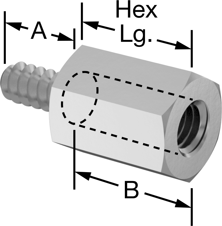 Alüminyum Erkek-Dişi Altıgen Dişli Adaptör, M6 x 0,75 mm Diş - M8 x 1,25 mm Diş