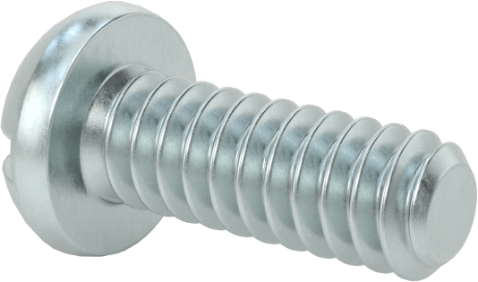 Dekoratif Kombinasyonlu Phillips/Düz Başlı Vidalar, Yuvarlak Baş, 6-32 Diş, 3/8" Uzunluk