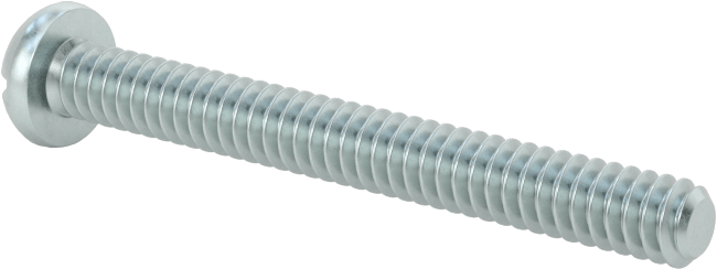 Dekoratif Kombinasyonlu Phillips/Düz Başlı Vidalar, Yuvarlak Baş, 6-32 Diş, 1-1/4" Uzunluk