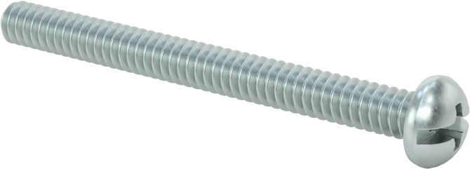 Dekoratif Kombinasyonlu Phillips/Düz Başlı Vidalar, Yuvarlak Baş, 6-32 Diş, 1-1/2" Uzunluk
