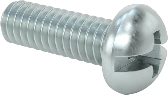 Dekoratif Kombinasyonlu Phillips/Düz Başlı Vidalar, Yuvarlak Baş, 8-32 Diş, 1/2" Uzunluk