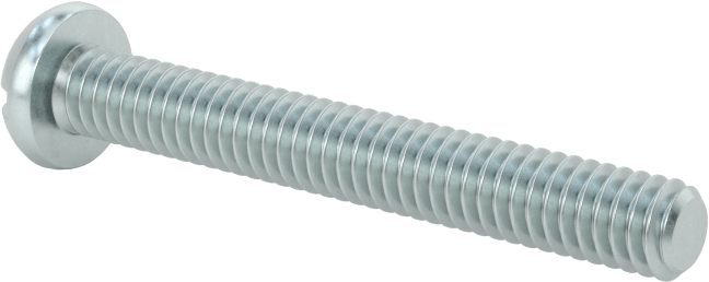 Dekoratif Kombinasyonlu Phillips/Düz Başlı Vidalar, Yuvarlak Baş, 8-32 Diş, 1-1/4" Uzunluk