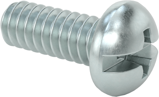 Dekoratif Kombinasyonlu Phillips/Düz Başlı Vidalar, Yuvarlak Baş, 10-24 Diş, 1/2" Uzunluk