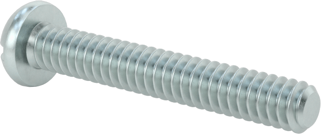 Dekoratif Kombinasyonlu Phillips/Düz Başlı Vidalar, Yuvarlak Baş, 10-24 Diş, 1-1/4" Uzunluk