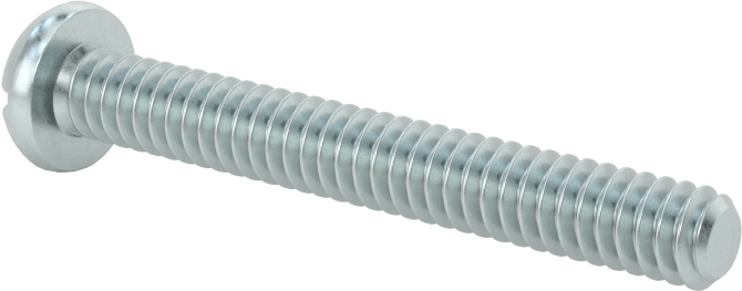 Dekoratif Kombinasyonlu Phillips/Düz Başlı Vidalar, Yuvarlak Baş, 10-24 Diş, 1-1/2" Uzunluk