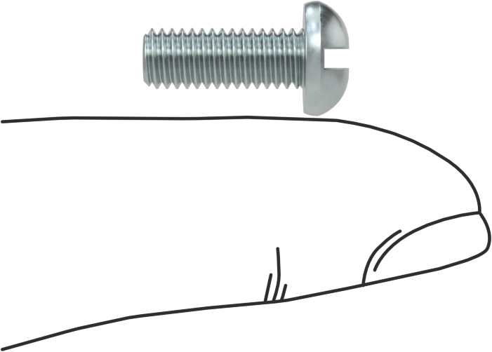 Dekoratif Kombinasyonlu Phillips/Düz Başlı Vidalar, Yuvarlak Baş, 10-32 Diş, 1/2" Uzunluk