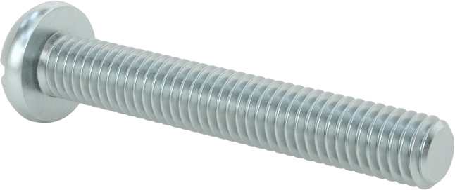 Dekoratif Kombinasyonlu Phillips/Düz Başlı Vidalar, Yuvarlak Baş, 10-32 Diş, 1-1/4" Uzunluk
