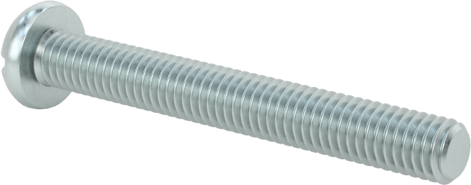 Dekoratif Kombinasyonlu Phillips/Düz Başlı Vidalar, Yuvarlak Baş, 10-32 Diş, 1-1/2" Uzunluk