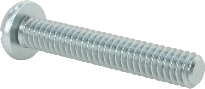Dekoratif Kombinasyonlu Phillips/Düz Başlı Vidalar, Yuvarlak Baş, 1/4"-20 Diş, 1-1/2" Uzunluk