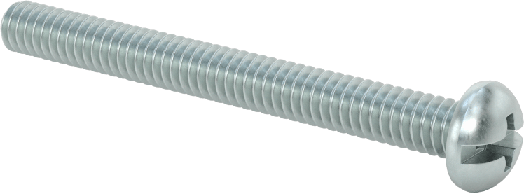 Dekoratif Kombinasyonlu Phillips/Düz Başlı Vidalar, Yuvarlak Baş, 1/4"-20 Diş, 2-1/2" Uzunluk