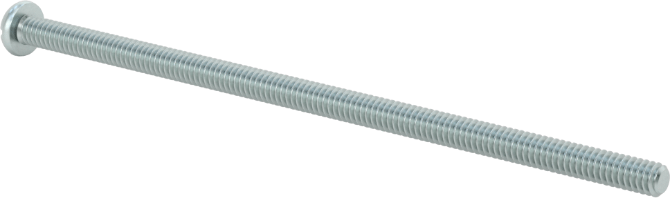 Dekoratif Kombinasyonlu Phillips/Düz Başlı Vidalar, Yuvarlak Baş, 1/4"-20 Diş, 6 inç Uzunluk
