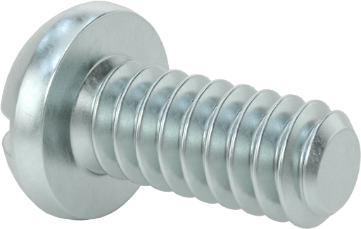 Dekoratif Kombinasyonlu Phillips/Düz Başlı Vidalar, Yuvarlak Baş, 4-40 Diş, 1/4" Uzunluk