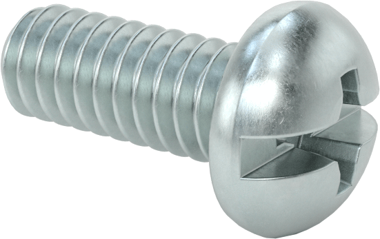 Dekoratif Kombinasyonlu Phillips/Düz Başlı Vidalar, Yuvarlak Baş, 1/4"-20 Diş, 5/8" Uzunluk