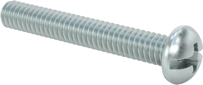 Dekoratif Kombinasyonlu Phillips/Düz Başlı Vidalar, Yuvarlak Baş, 1/4"-20 Diş, 1-3/4" Uzunluk