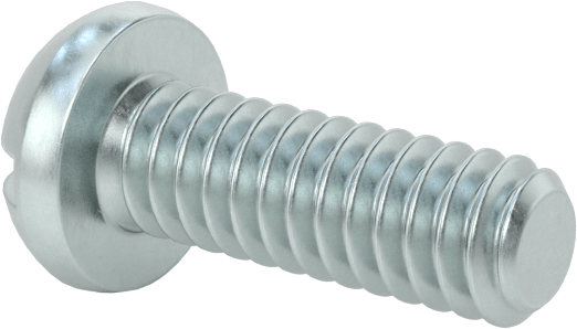 Dekoratif Kombinasyonlu Phillips/Düz Başlı Vidalar, Yuvarlak Baş, 2-56 Diş, 1/4" Uzunluk