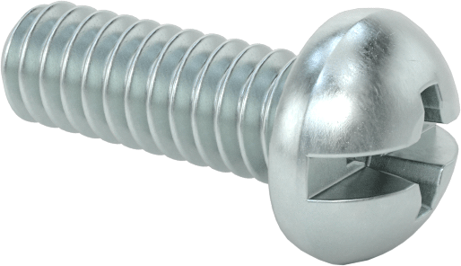 Dekoratif Kombinasyonlu Phillips/Düz Başlı Vidalar, Yuvarlak Baş, 2-56 Diş, 1/4" Uzunluk