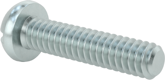 Dekoratif Kombinasyonlu Phillips/Düz Başlı Vidalar, Yuvarlak Baş, 2-56 Diş, 3/8" Uzunluk