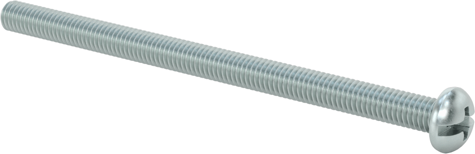 Dekoratif Kombinasyonlu Phillips/Düz Başlı Vidalar, Yuvarlak Baş, 3/8"-16 Diş, 6 inç Uzunluk