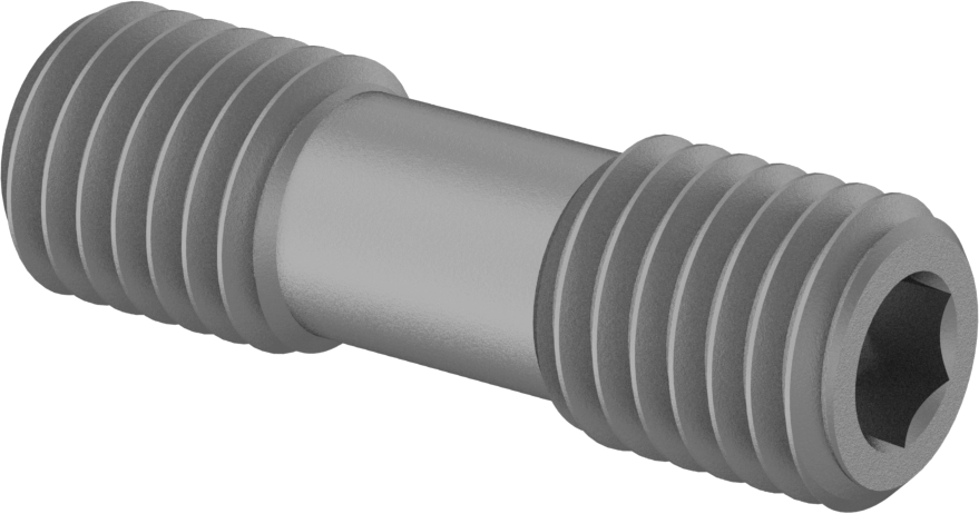 Karbür Uç Tutucular için Ayar Vidası, Kelepçe Tipi, 1/4"-28 Diş, 0,81" Uzunluk, 1/8" Tahrik
