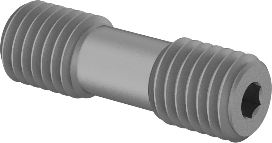 Karbür Uç Tutucular için Ayar Vidası, Kelepçe Tipi, 1/4"-28 Diş, 0,81" Uzunluk, 3/32" Tahrik
