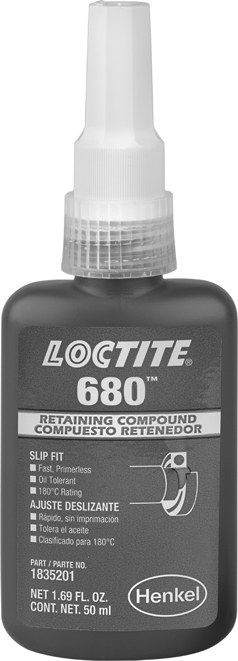 Sabitleme Bileşiği, Yağlı Gevşek Parçalar için, Loctite® 680, 1.69 FL oz