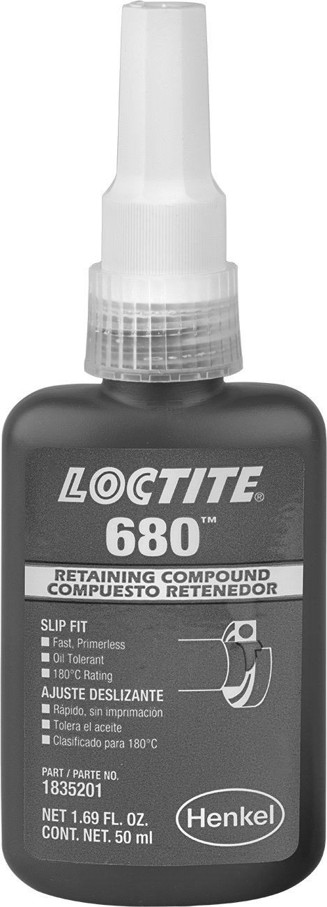 Sabitleme Bileşiği, Yağlı Gevşek Parçalar için, Loctite® 680, 1.69 FL oz